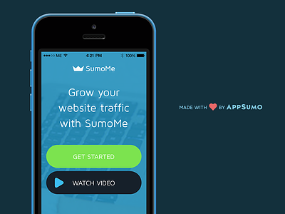 SumoMe Mobile app appsumo design homepage landing mobile responsive rwd site sumome website zurb
