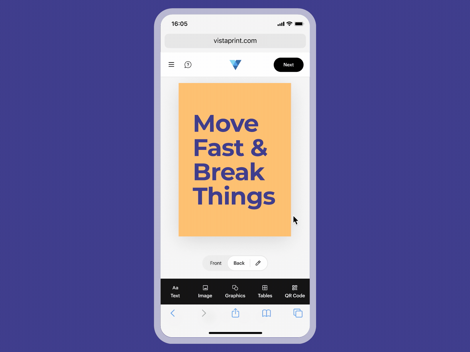 Vistaprint Studio — Mobile Toolbar Interaction by Mikael Edwards on