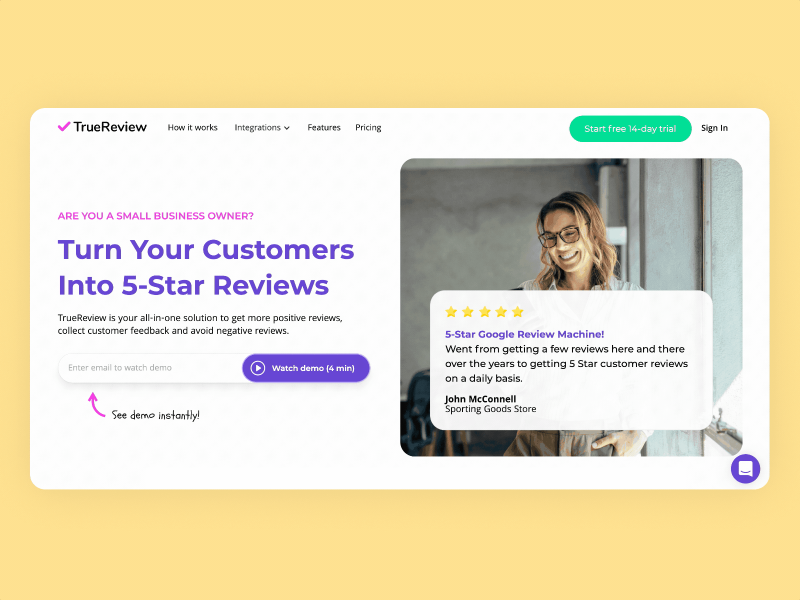 TrueReview Product Page