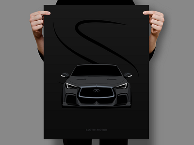 Infiniti Q60 Project Black S Poster Illustration