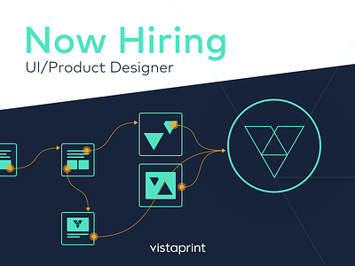 Now Hiring a Product Designer — Vistaprint app design digital hiring job job board product design ui ui designer ux ux designer website