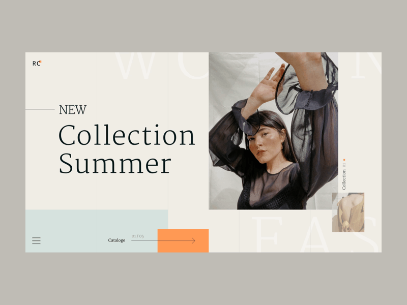 Fashion - Collection Summer animation beige collection design fashion graphic design inspiration style ui vogue woman