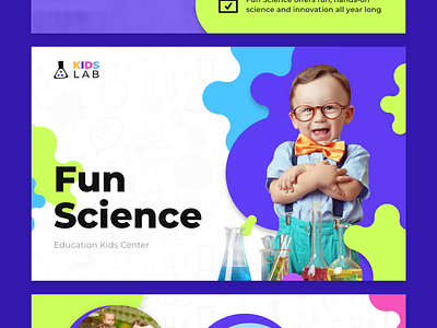 The concept of the presentation of the children's center children design graphic design kids presentation science ui ux web webdesign