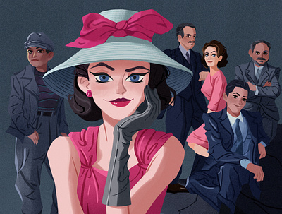 The Marvelous Mrs. Maisel illustration 人物 插图