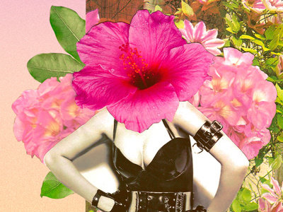 Bad girl alexiacas bad collage flowers girl pink