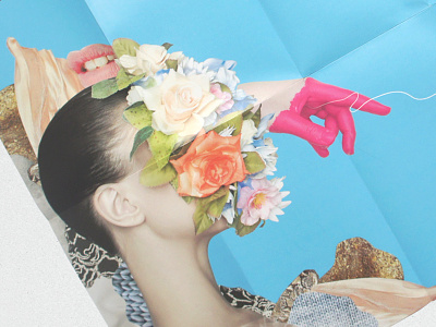 Fashion Collage art composition creative editorial flowers ollage paper