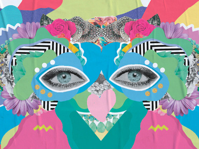 Mask ads alexiacas collage color creative fashion flowers illustration jockey plaza peruvian