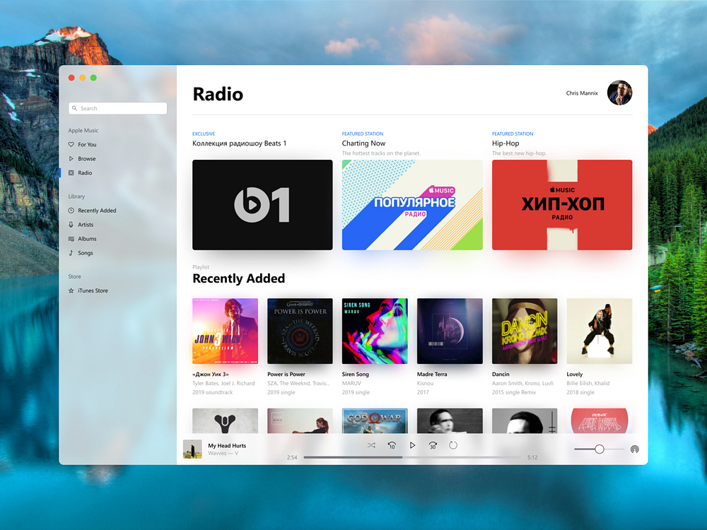 Apple iMusic Fluent Design by Artjom Lee on Dribbble