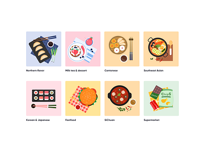 Food illustration icon illustration ui