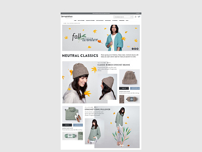 Yarnspirations - Fall Winter Fashion 2018 branding design lookbook ui ux