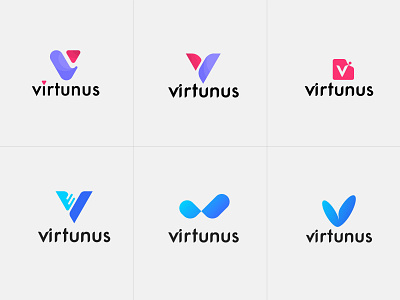 Virtunus Proposed Logo branding design illustration logo typography ui vector