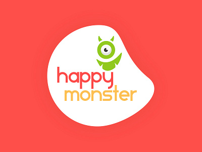 Happy Monster branding happy logo monster