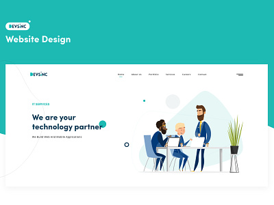 Devsinc Web Design design illustration illustrator softwere house technology ui vector web webdesign