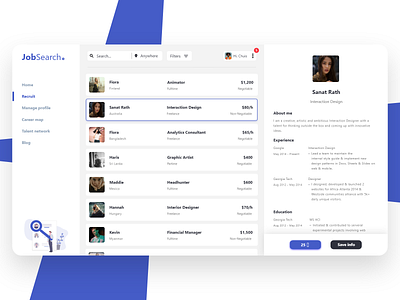 Job Search - Recruitment design ui web