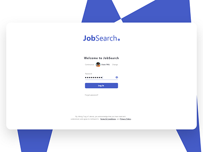 Job Search - Login design ui web