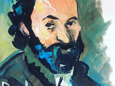 Paul Sezann acrylic art impressionist paintig portret