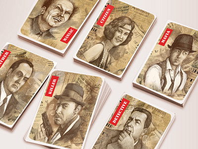 Playing card for party game "Mafia"