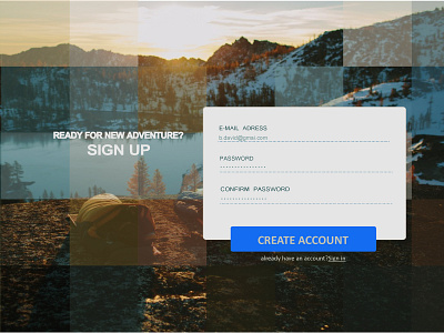 Dailyui001/ Sign-up dailyui 001 design illustration signup page ui