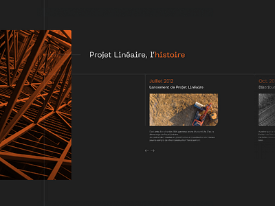 Projet linéaire — UI detail