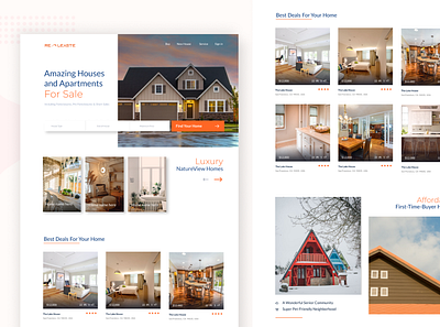 Real estate website UI design minimal modern simplicity ui ux ux design web web design website website concept