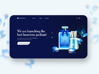 Perfume Website UI design header minimal modern simplicity ui ui design ux ux design uxdesign website website concept