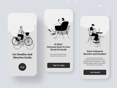 Doodle Customising App UI app app ui design minimal modern simplicity ui ux ux design