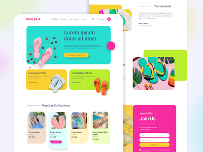 Colorful Company Website UI