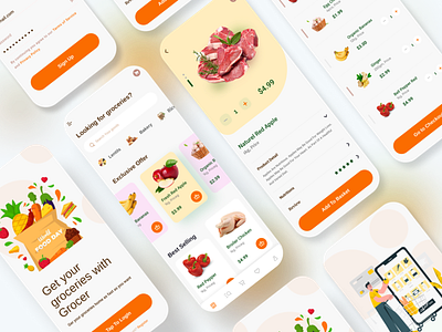 Grocery Delivery App by Zannat Mim on Dribbble