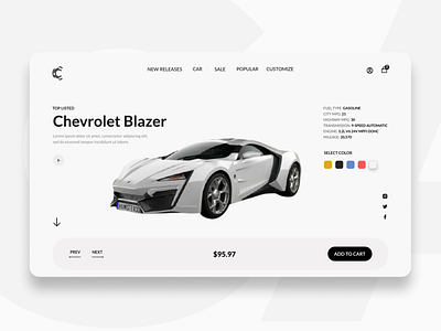 Car landing design header header design landingpage minimal modern simplicity ui ux ux design web website website concept