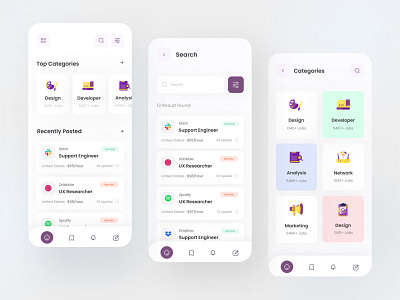 Jobs App designs, themes, templates and downloadable graphic elements on  Dribbble