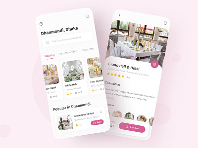 Wedding hall booking app