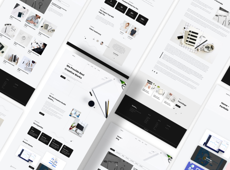 Quatro - Creative Agency Website Figma Template by Pathfinder Std. on ...