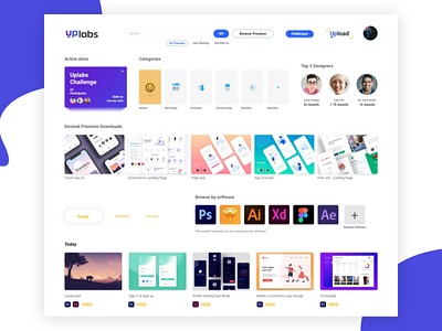 UpLabs Redesign challenge art branding design flat illustrator minimal typography ui ux vector