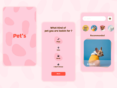 Pet's App Design birdsshop branding catshop design dog liquids pet petshop ui ux