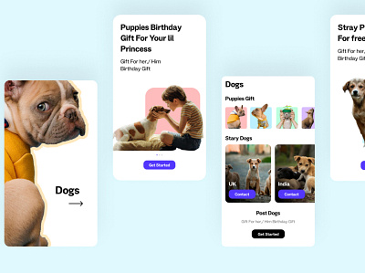 Buy Dogs Mobile Ui dogs ui typography ui ux