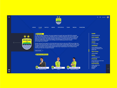 Web design Persib - UI