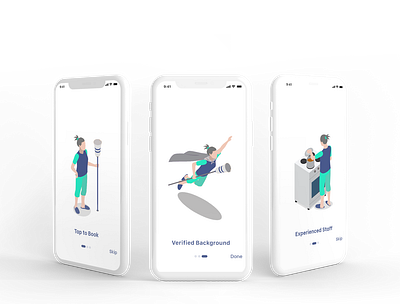 Maid Amaze Service Application design illustration illustrations interface ios logo typography ui design uidesign userinterface uxdesign uxui uxuidesign vector walkthrough welcome page