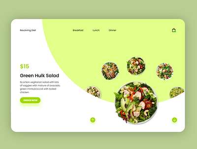Diet Dishes website Concept analytic branding dashboad food illustrations logo ui uiux website