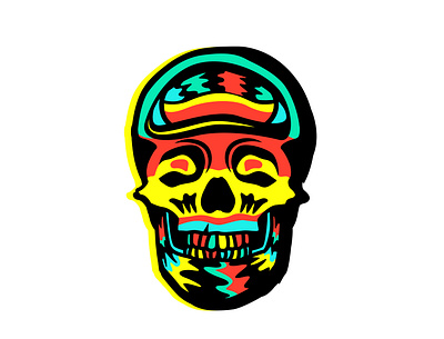 Trippy Skull art illustration illustrator skull vector