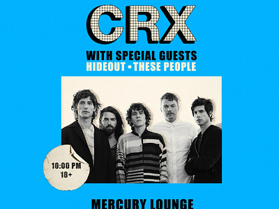 CRX Show Flyer band crx flyer mercurylounge music photoshop poster show showflyer