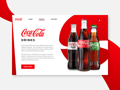 Coca Cola landing page 003 branding cocacola dailyui webdesign