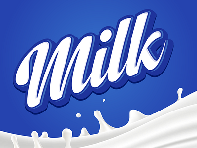 Milk Logo design illustration poster typography logo vector