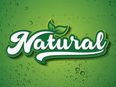 Typography Natural logo design icon illustration logo typography logo vector