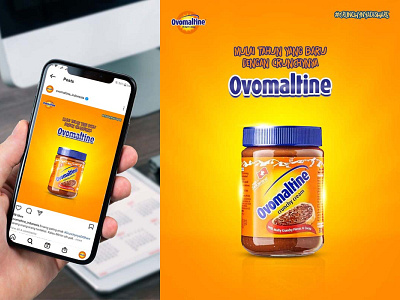 Project social media post ovomaltine 2020 branding graphic design