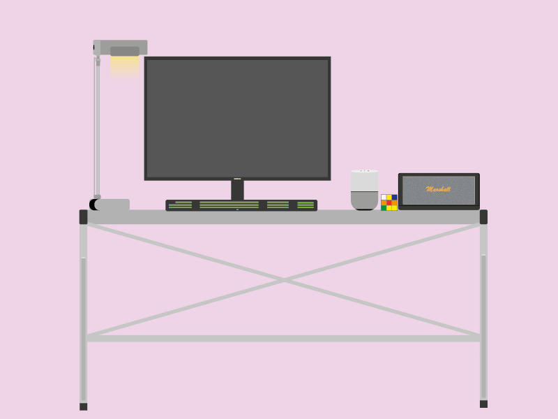 Office computer office design office ui flatdesign minimalist vector illustrator illustration design