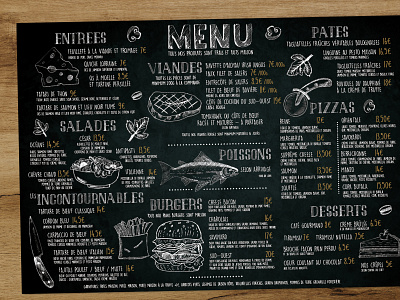 Iro Pub menu graphic design illustration menu restaurant