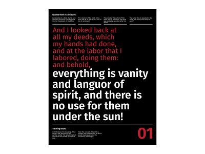 Quote from Ecclesiastes in swiss style, part 1 (english) design poster swiss design swiss poster swiss style typography ui