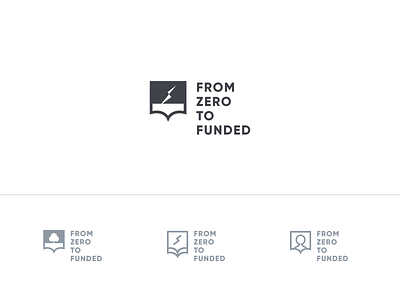 From zero to funded branding illustration logo thunder vector