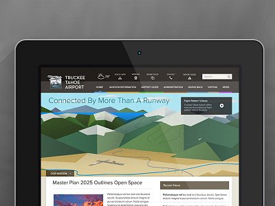 Truckee Tahoe Airport Website illustration responsive web design
