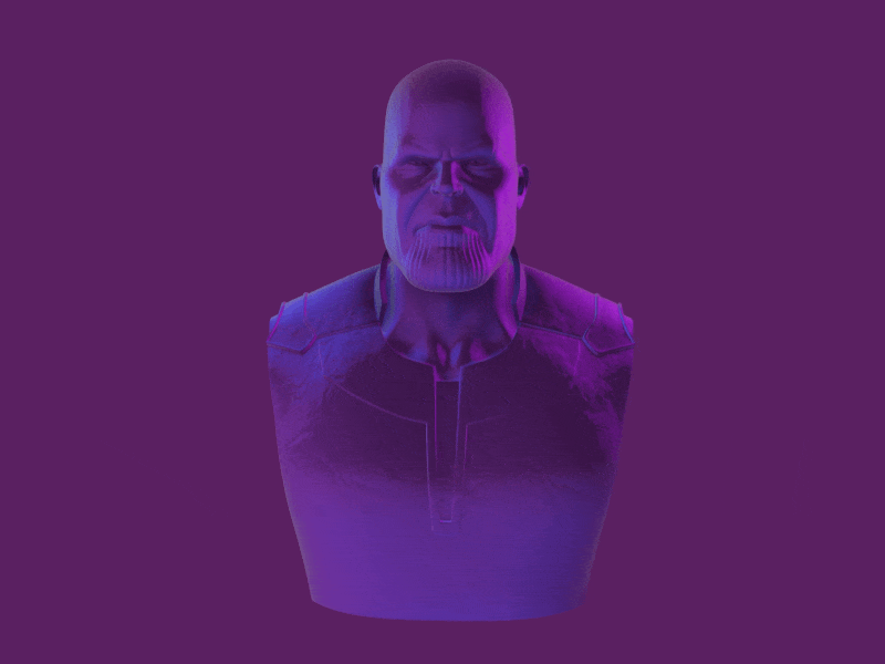 Softy Thanos after effects avengers concept loop loop animation marvel motion motion design motion graphics purple thanos